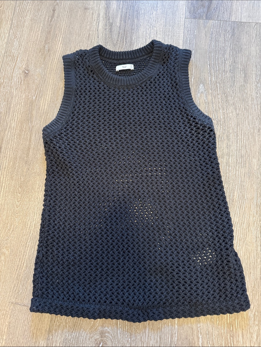 TNA Sleeveless Knit Tank Top - Black
